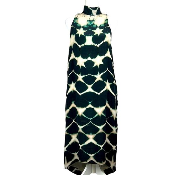 𝅺Anthropologie Laura Siegel Silk Dress Made in India Size S Boho Handcrafted - Picture 3 of 9
